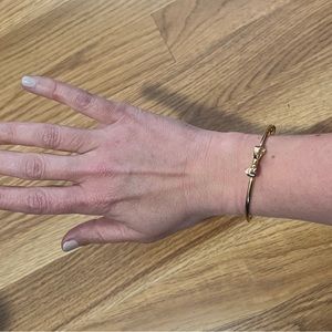 Kate Spade New York Skinny Mini Bow Bangle Bracelet Gold